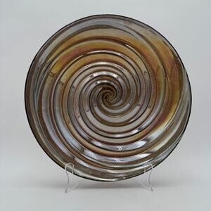13" Centerpice Bowl Gold Glitter Underside